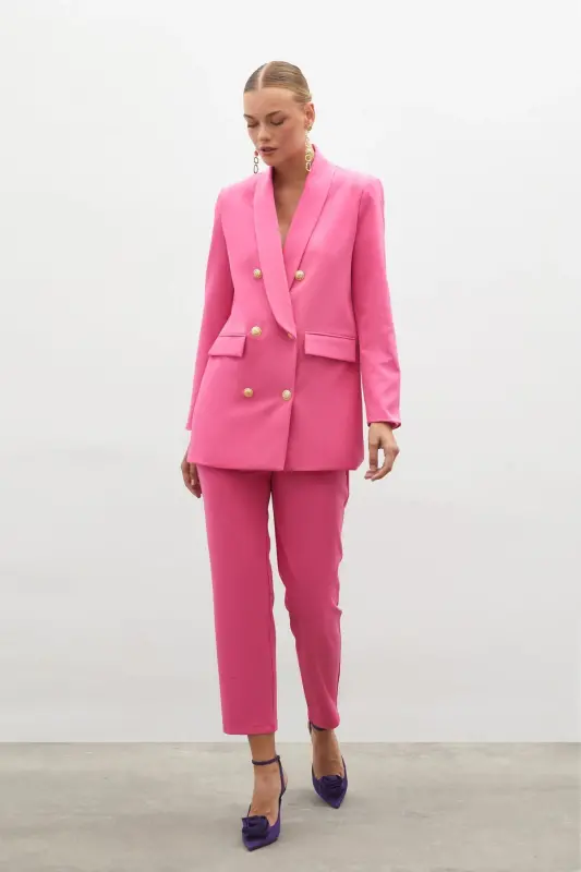 Korsaj Detaylı Pantolon - Pembe - PEMBE - 2