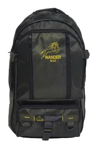 Körüksüz Yarı Dağcı Sırt Çantası 50 Lt Su Geçirmez Kumaş Unisex Trekking - Haki - 1
