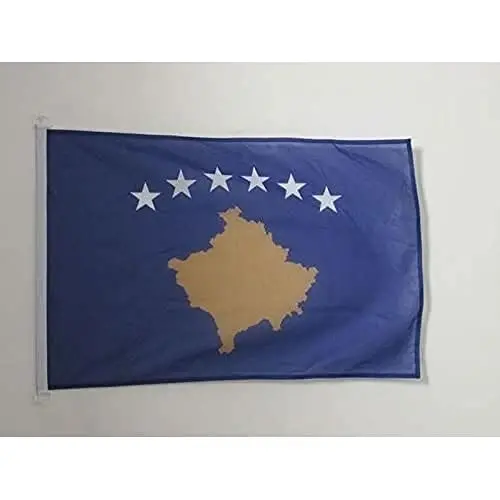 Kosovo NAUTICAL Flag 18'' x 12'' - Kosovar flags 30 x 45 cm. - Banner 12x18 in for boat - AZ FLAG 