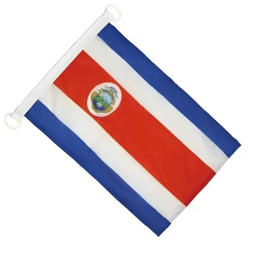 Costa Rica NAUTICAL Flag 18'' x 12'' - Costa Rican flags 30 x 45 cm. - Banner 12x18 in for boat - AZ FLAG - AZ FLAG (1)