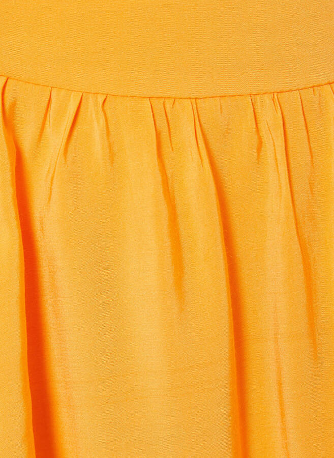 Koton Crew Neck Plain Orange Above Knee Women's Dress 3SAK80003EW - 6