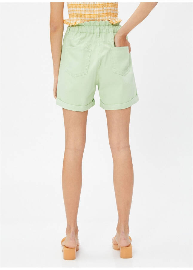 Koton Elastic Waist Standard Light Green Women's Shorts 3SAL40017MW - 10