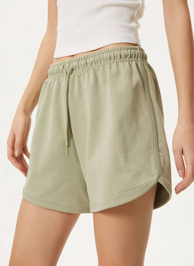 Koton High Waist Relaxed Mint Women's Shorts - 5