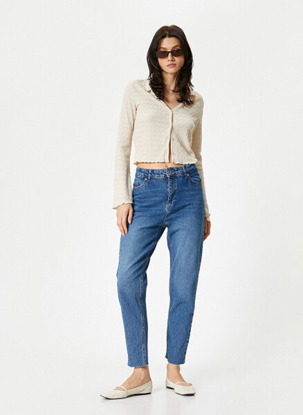Koton High Waist Skinny Slim Fit Indigo Women's Denim Pants 4SAL40306MD - 1