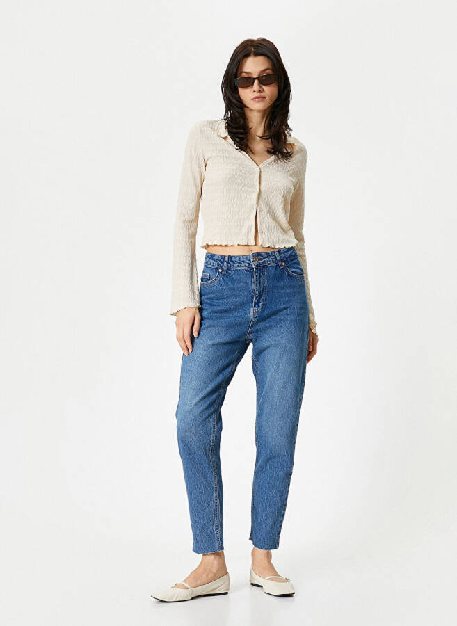 Koton High Waist Skinny Slim Fit Indigo Women's Denim Pants 4SAL40306MD - 1
