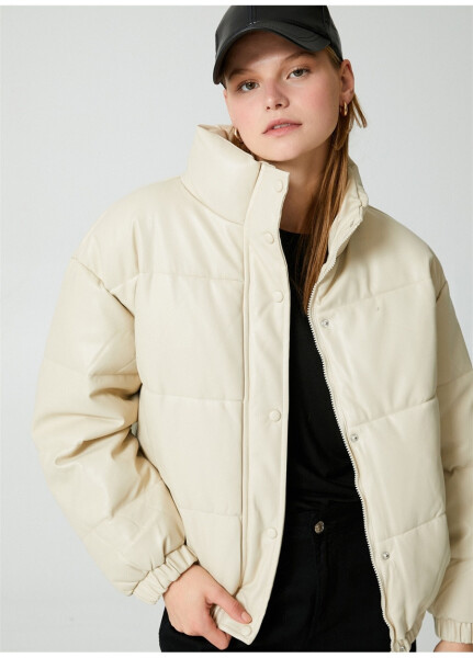 Koton Light Beige Women's Coat 4WAK20056EW - 34