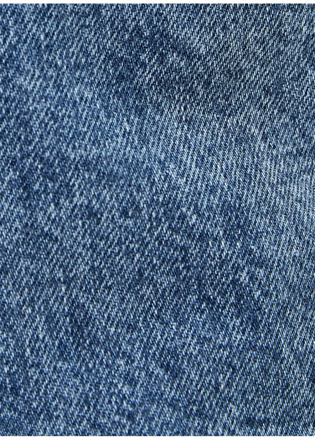 Koton Normal Bel Boru Paça Dar Koyu İndigo Kadın Denim Pantolon 4WAL40004MD - 18