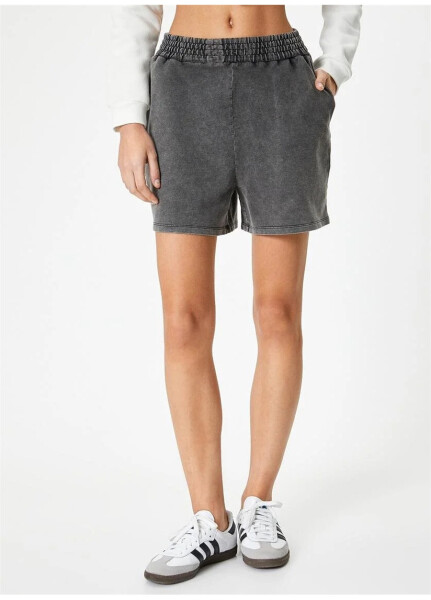 Koton Women's Slim Fit Charcoal Shorts - 8