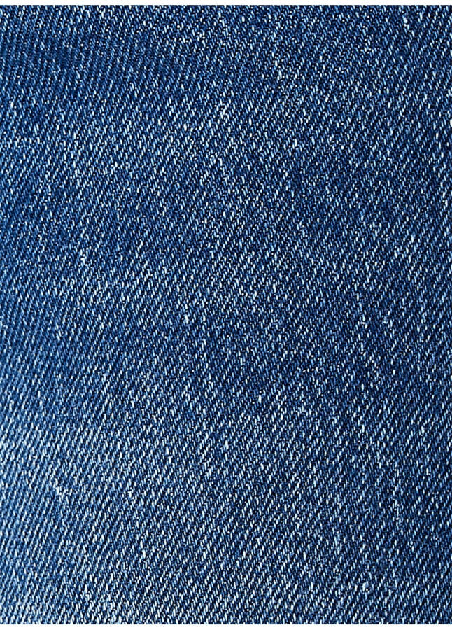 Koton Yüksek Bel Boru Paça Dar İndigo Kadın Denim Pantolon 4WAL40039MD - 18