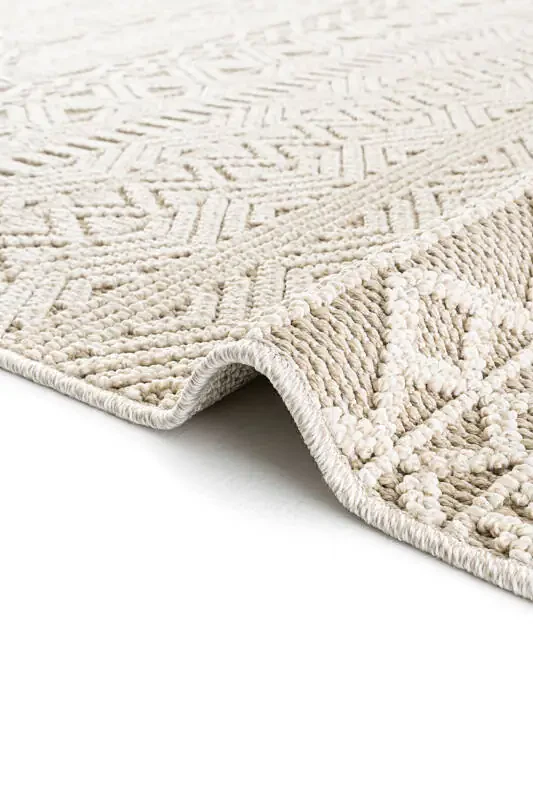 Ковер для гостиной Elit 14 бежевый Букле Скандинавский коврик дорожка Этнический коврик для кухни Декоративный коврик для коридора - 7