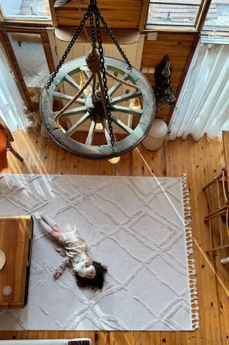 Ковер для гостиной Palazzo 03 кремовый букле Не линяющий коврик для кухни Коврик для детской комнаты Коридорный коврик - COOL HALI