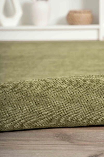 Ковер Moreno из вискозного волокна с нескользящей основой, моющийся, зеленый, для кухни, 1140 - 19