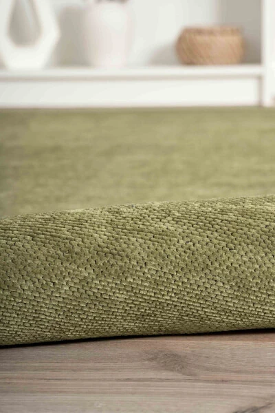 Ковер Moreno из вискозного волокна с нескользящей основой, моющийся, зеленый, для кухни, 1140 - 11