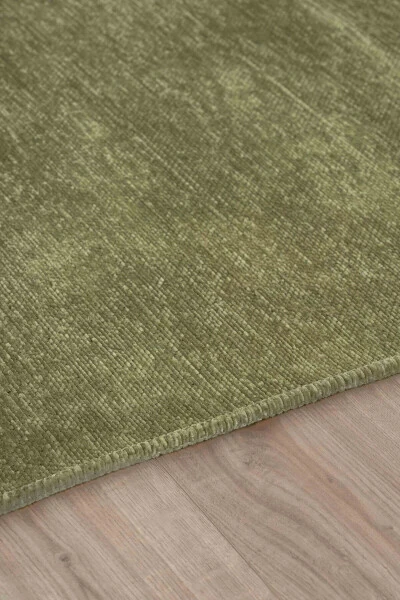 Ковер Moreno из вискозного волокна с нескользящей основой, моющийся, зеленый, для кухни, 1140 - 12