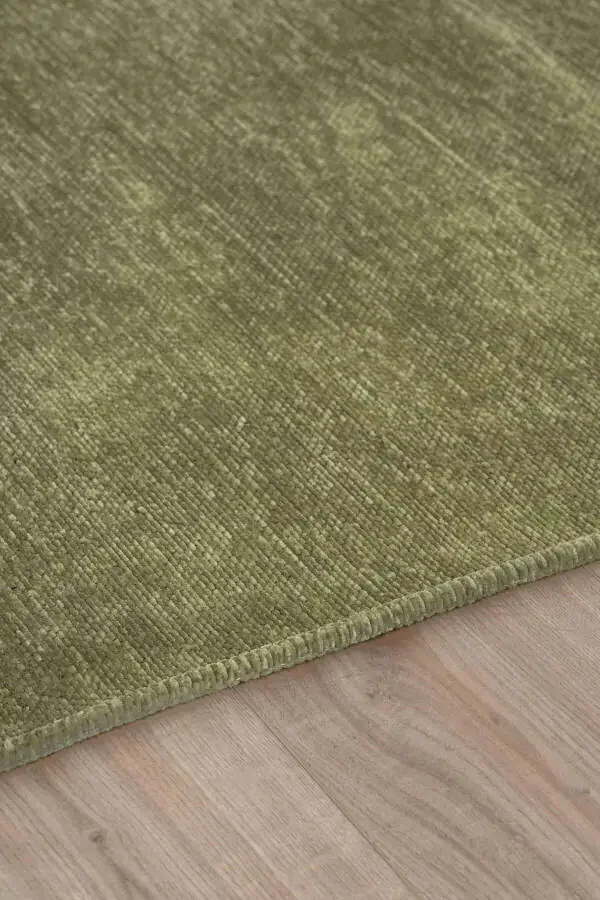 Ковер Moreno из вискозного волокна с нескользящей основой, моющийся, зеленый, для кухни, 1140 - 12