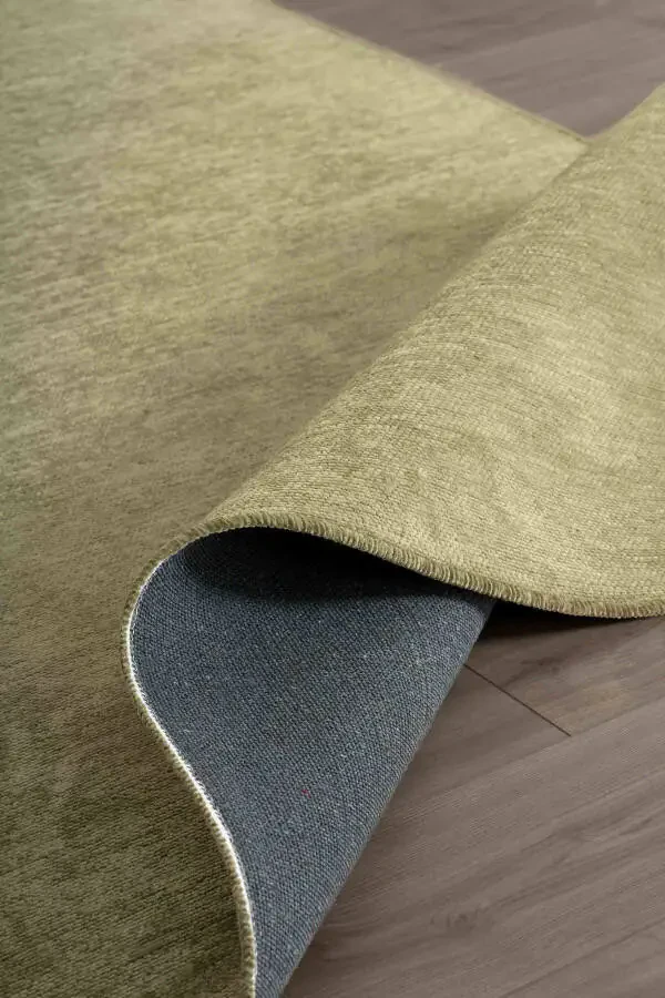 Ковер Moreno из вискозного волокна с нескользящей основой, моющийся, зеленый, для кухни, 1140 - 13