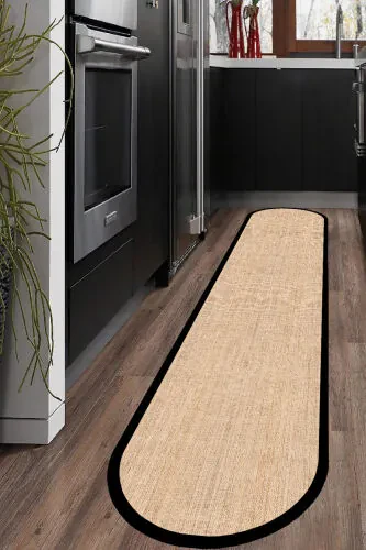 Ковер с цифровым принтом в виде плетеной структуры, овальный ковер, ковер для гостиной, ковер для кухни, скандинавский декор - Modazone