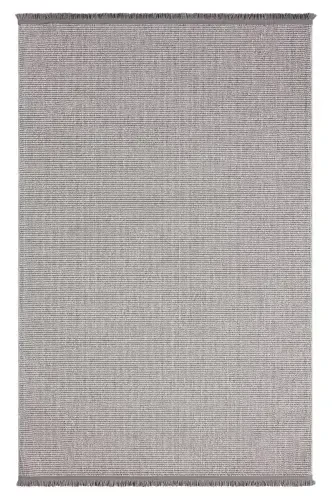 Ковер современный тканый с серыми бахромами для гостиной, спальни, коридора, серый-серый - 8