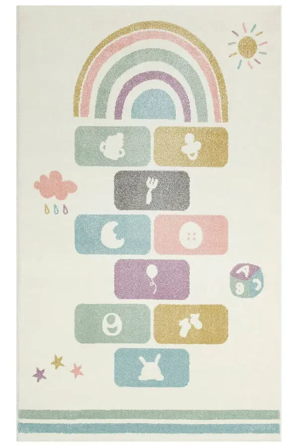 Коврик для детской комнаты Cool Kids 25 пастельных тонов, антипылевой, мягкий, для детской комнаты - 14