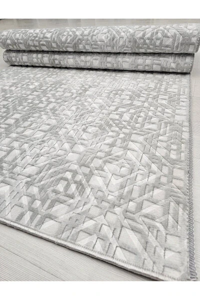 Коврик для комнаты, коридора, кухни с нескользящей основой Diamond, серый - melian