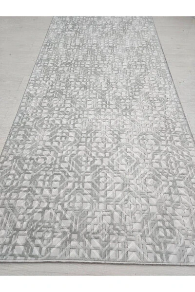 Коврик для комнаты, коридора, кухни с нескользящей основой Diamond, серый - melian (1)