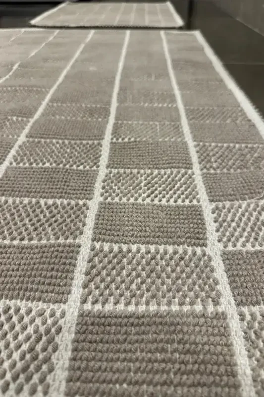 Коврик для ванной комнаты, хлопковый, впитывающий воду, можно стирать в машине - кофейный - 4