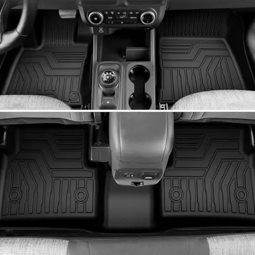 Коврики для пола KUST для Honda CR-V 2017-2022 (включая гибрид) | Всепогодные автомобильные коврики, передние и задние 2 ряда, резина TPE, приподнятый край - 5