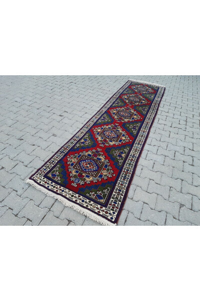 Ковровая дорожка Taşpınar из шерсти ручной работы - 90x332 см- Rnr108 - 4