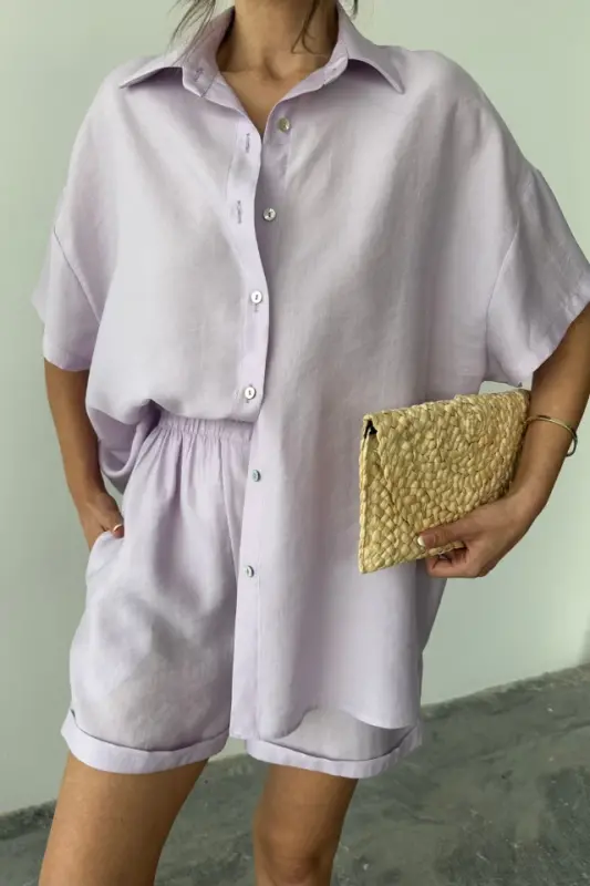 KO'YLAK - SHORTS TO'PLAMI - Lila - 2