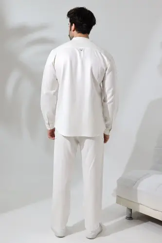 Ko'ylakli Haj Umra to'plami - Krem Viskoza-Krem - 7