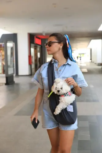 Koyu Gri Köpek Taşıma Çantası (Pet Sling – Ana Kucağı)-KOYU GRİ - 3