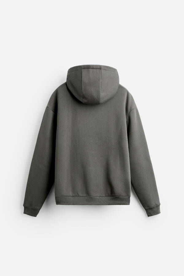 Koyu haki kapüşonlu sweatshirt - 28