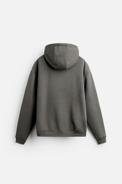 Koyu haki kapüşonlu sweatshirt - 20