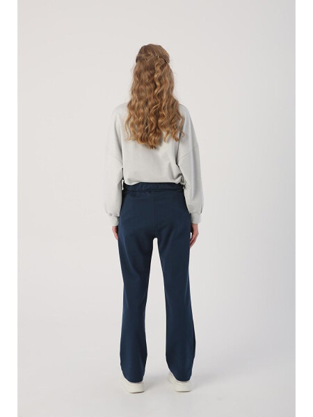 Koyu İndigo Cepli Eşofman Altı-İndigo - 4