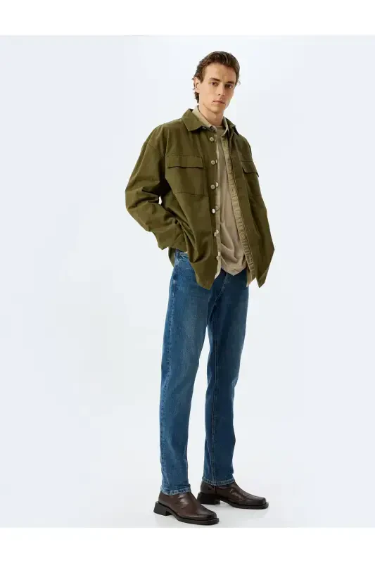 Koyu Indigo Erkek Yetişkin Jeans 5WAM40008ND-KOYU İNDİGO - 1