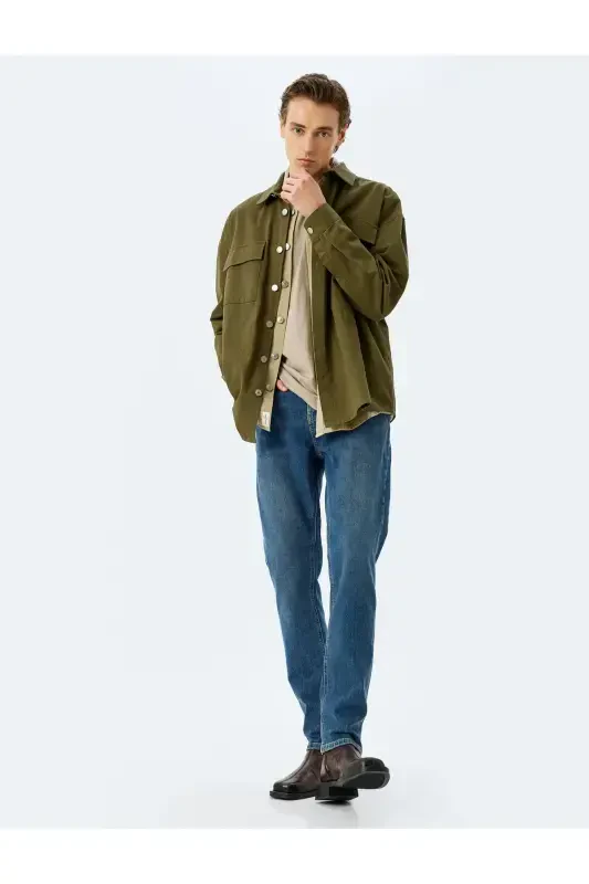 Koyu Indigo Erkek Yetişkin Jeans 5WAM40008ND-KOYU İNDİGO - 2