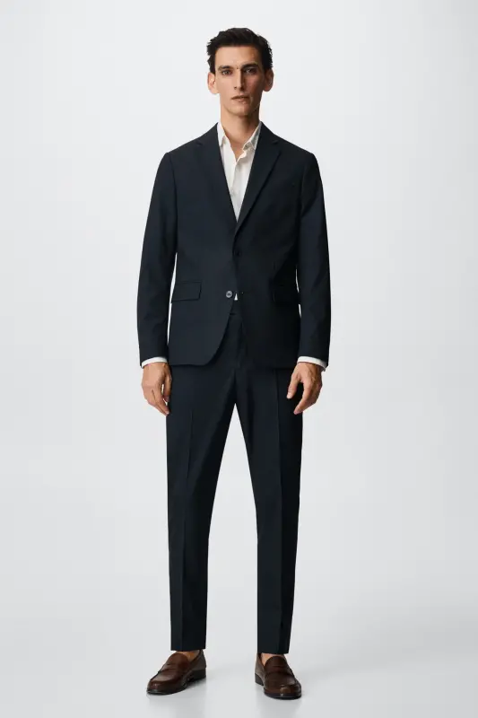 Koyu Lacivert Erkek Ceket 37044772-Dark Navy - 1