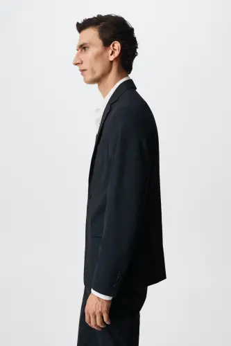 Koyu Lacivert Erkek Ceket 37044772-Dark Navy - 6