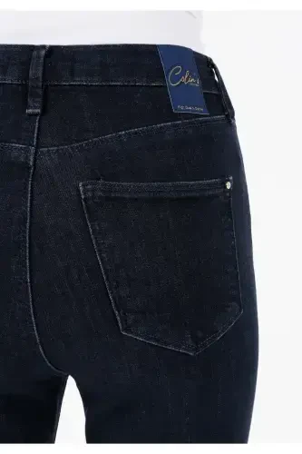 Skinny Fit Kadın Koyu İndigo Jean Pantolon - 6