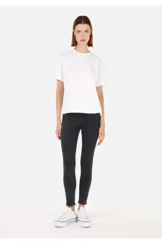 Skinny Fit Kadın Koyu İndigo Jean Pantolon - 1