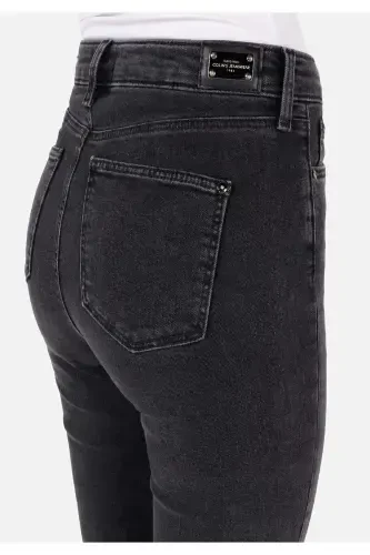 Skinny Fit Kadın Koyu İndigo Jean Pantolon - 6