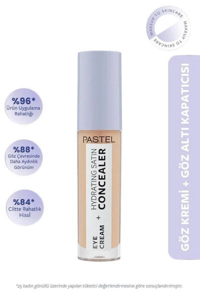 Ko'z kremi namlantirish satin concealer - Ko'z osti concealer 63 Milkshake - PASTEL
