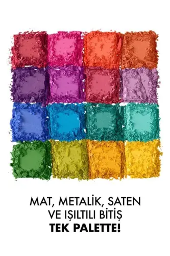 Ko'z soyalari palitrasi - Ultimate Shadow Palette Brights 800897017651-Brights - NYX PROFESSIONAL MAKEUP (1)