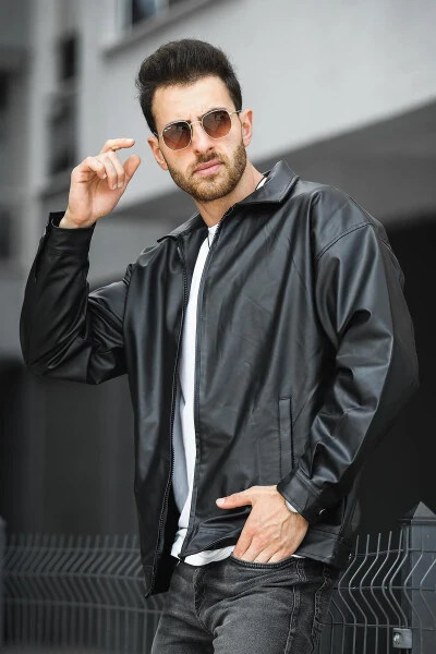 Кожаная куртка Vella Vintage Oversize для мужчин - 1