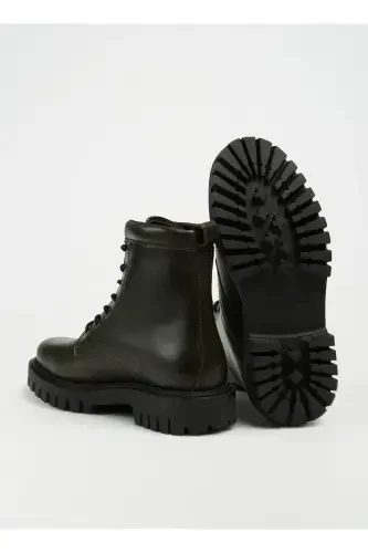 Кожаные ботинки хаки мужские PREMIUM CASUAL CHUNKY LTH BOOT - 4