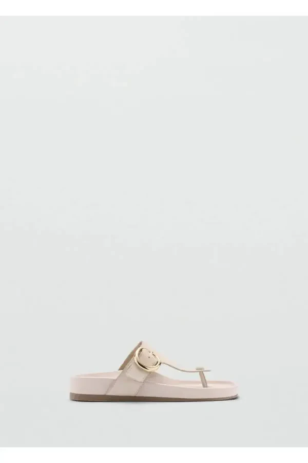 Кожаные сандалии с пряжкой - 2