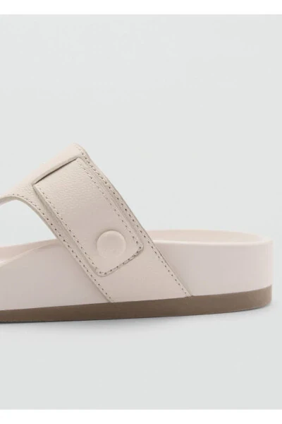 Кожаные сандалии с пряжкой - 5