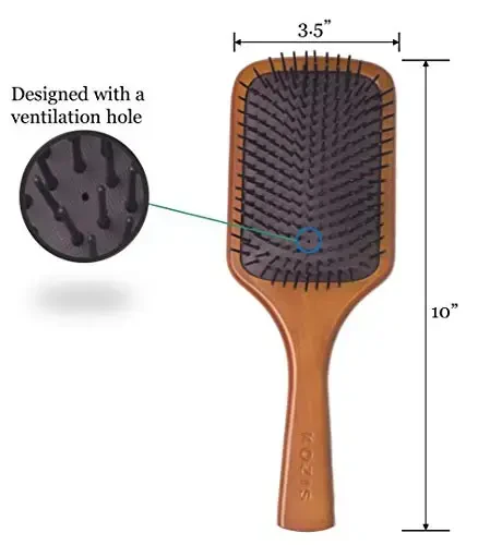 KOZIS Wooden Paddle Hair Brush (Mini) - 5