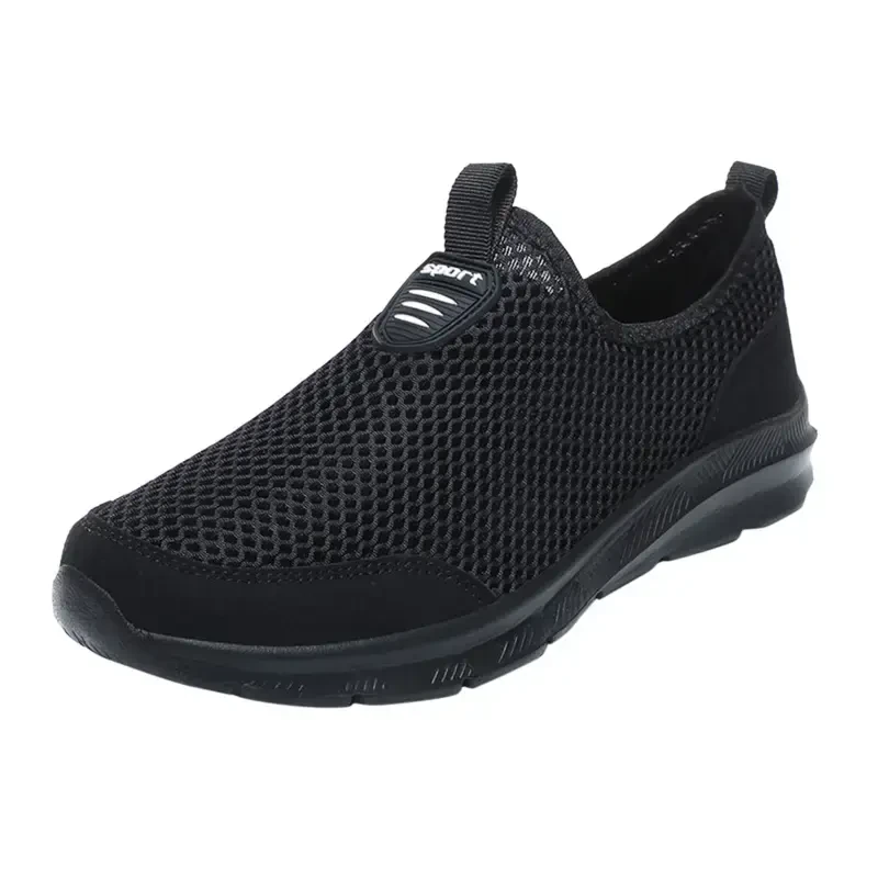 kpoplk Mens Walking Sneakers Men's Slip-on Sneakers - Lightweight and Comfortable Footwear for Everyday Wear and Fitness Training Black,12- - SPORT
