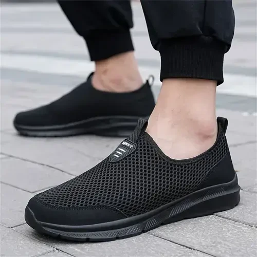 kpoplk Mens Walking Sneakers Men's Slip-on Sneakers - Lightweight and Comfortable Footwear for Everyday Wear and Fitness Training Black,12- - 5